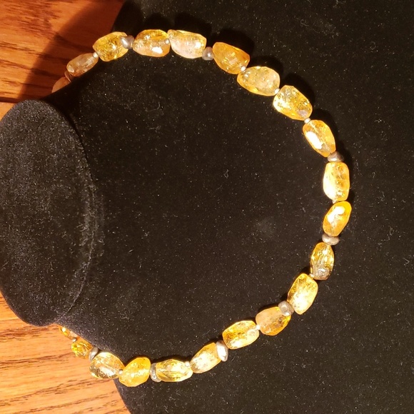Silpada Citrine Nugget & Sterling Silver Necklace - Picture 2 of 3